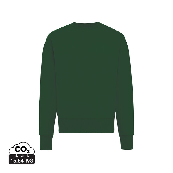 Mikina Iqoniq Kruger relaxed fit z recykl. bavlny - Forest Green / XXS