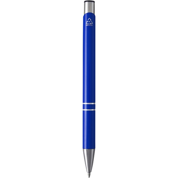 Stylo bille en aluminium recyclé Moneta (encre bleue) - Bleu royal
