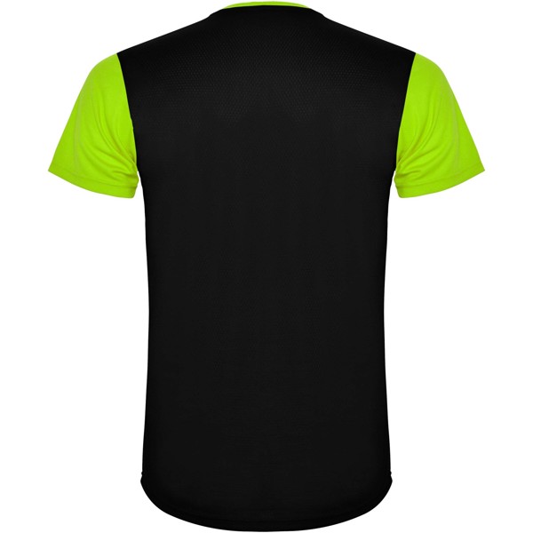 T-shirt sportiva a maniche corte da bambino da 130 g/m² Detroit - Lime / Nero / 16