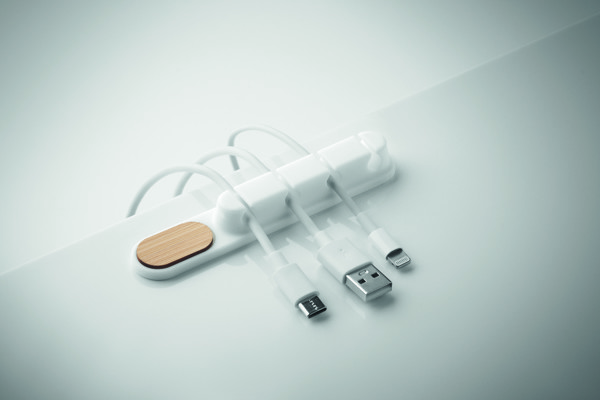 Silicone cable organiser Order - White