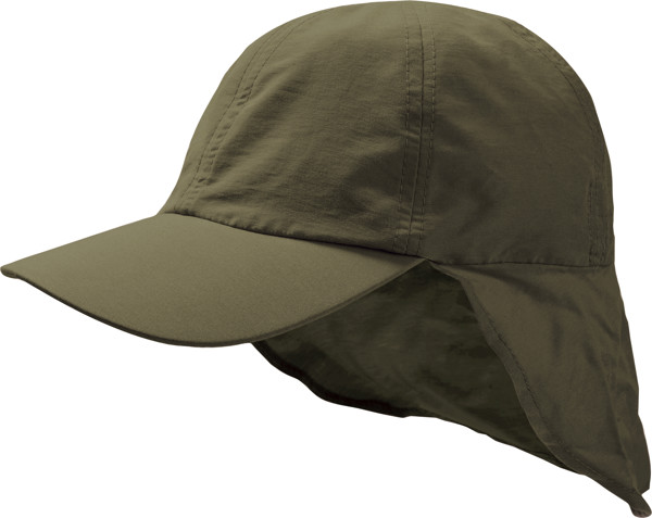 6 Panel Cap with Neck Protection Atlantis | Nomad-S - Olive / onesize