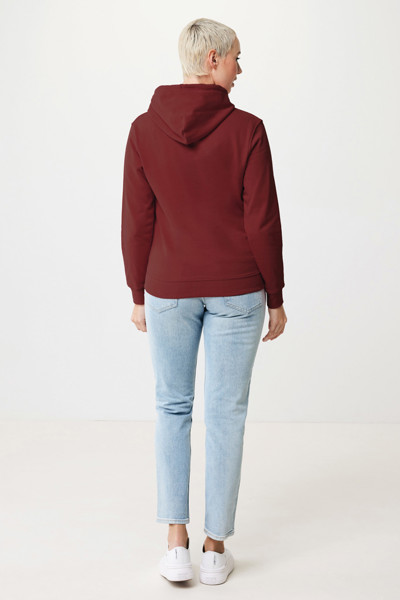 Sweat à capuche en coton recyclé IQONIQ Jasper - Rouge Bordeaux / XXL