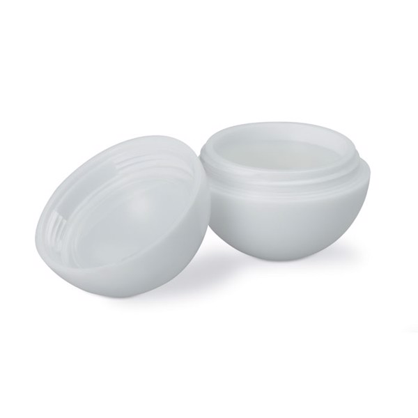 Lip balm in round box Soft - White