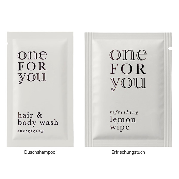 Werbekarte long, Duschshampoo | 1 Tütchen Duschgel & Shampoo, 10 ml