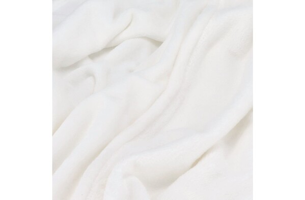 Korallenfleece-Decke OEKO-TEX®  Sublimation 130 x 170 cm 270 g/m² - Weiss