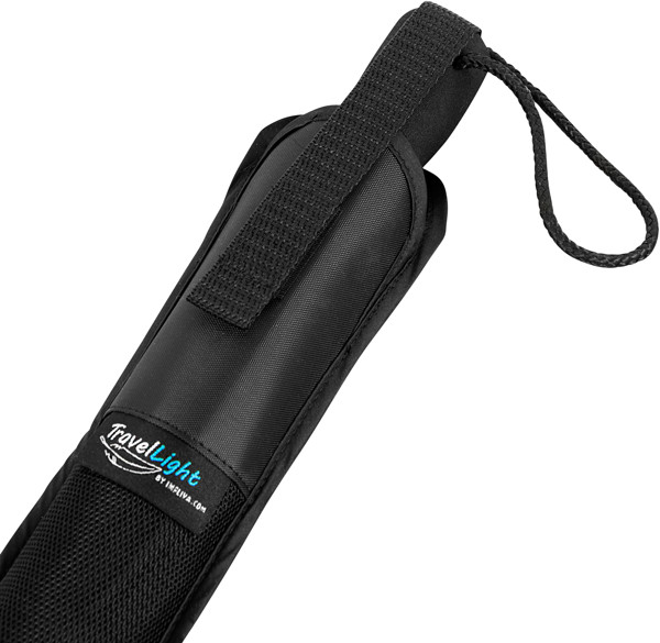 FALCONE - Parapluie pliant de voyage ultra lger - Manuel - Impermable au vent -  100 cm - Noir