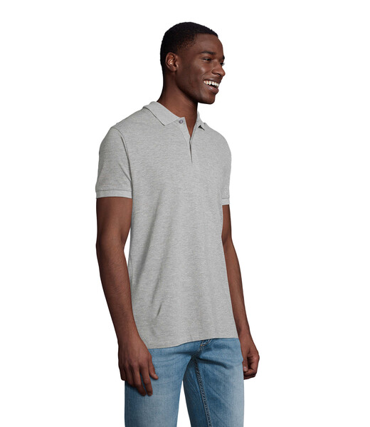 PLANET MEN polo 170g - Cinzento Melange 2M