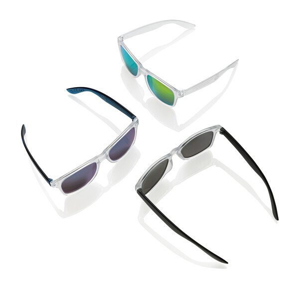 Gleam RCS recycled PC mirror lens sunglasses - White