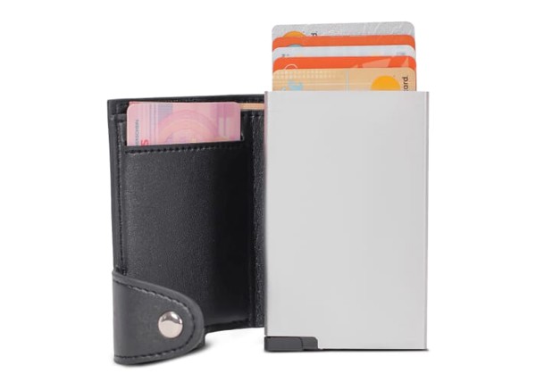 RFID card holder with wallet - Black / Silver