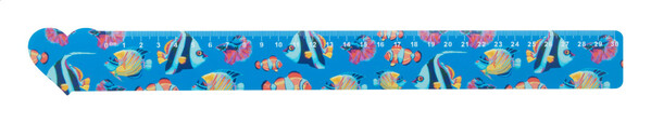 Riglă inimă Couler 30, 30 cm - Alb