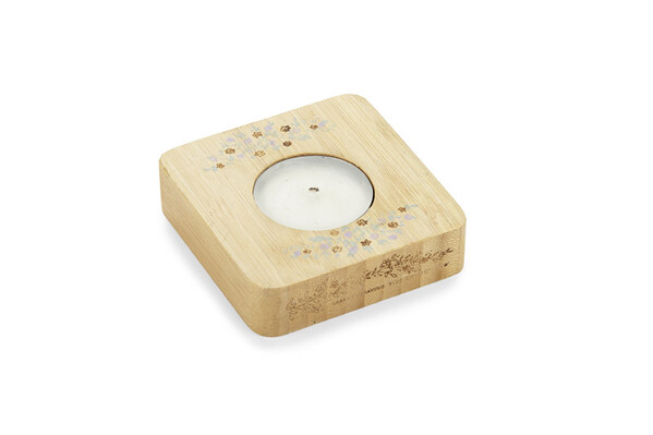 Bamboo candle holder with tealight LUMOS
