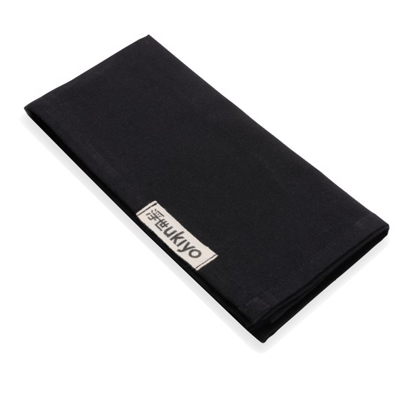 Set de 4 serviettes de table Ukiyo en rcotton 180gr Aware™ - Noir