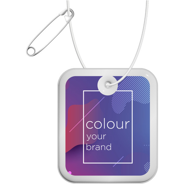 RFX™ H-20 rechteckiger reflektierender PVC-Anhänger XXL - weiss