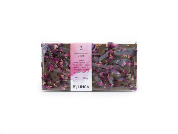 Mliečna čokoláda: s ružou 85g