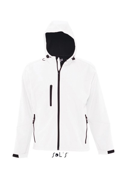 Sol's Replay Men - Hooded Softshell - White / L