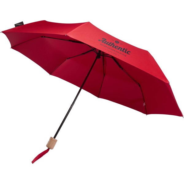 Ombrello pieghevole in PET riciclato da 21" Dane - Rosso