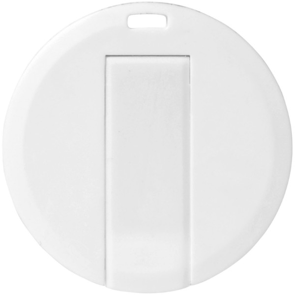 Round Credit Card USB-Stick - weiss / 8GB