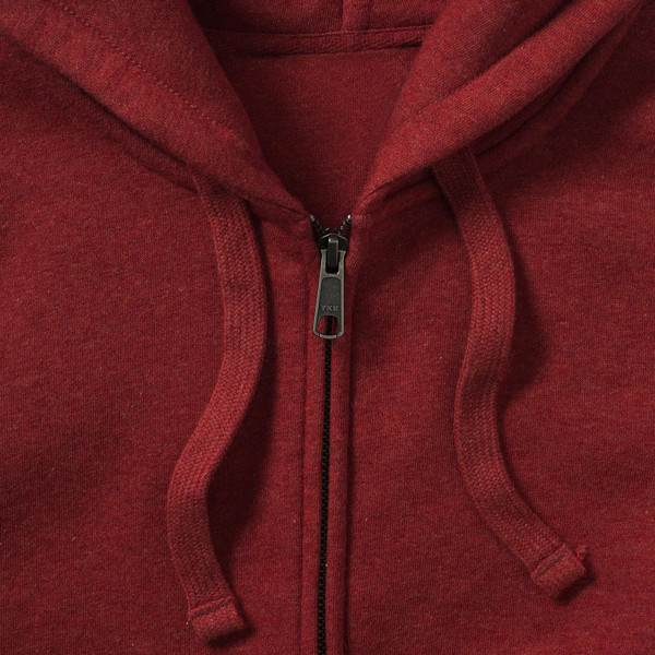 Ladies' Authentic Melange Zipped Hood Sweat - Charcoal Melange / XS