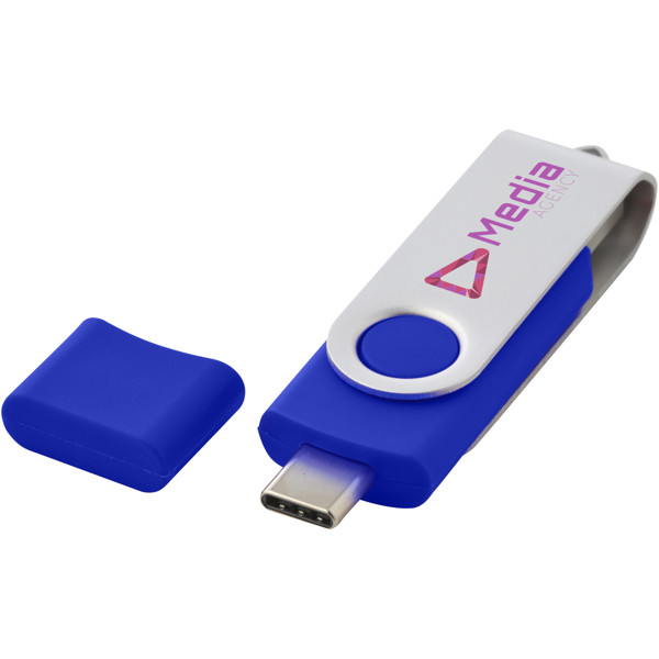 Clé USB-C rotative OTG - Bleu / 2GB