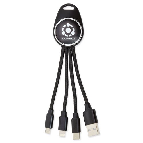 CARGADOR DE LUZ LED 3 EM 1 "TECHNO"