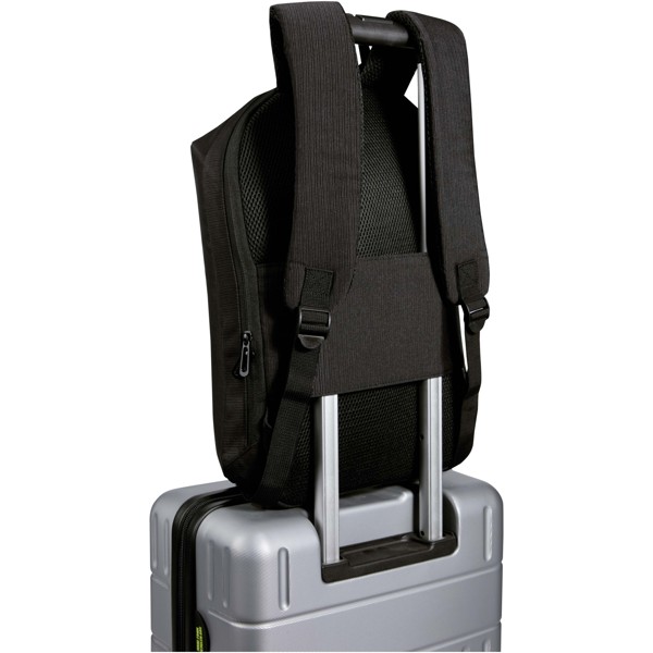Luma 15" GRS Laptop-Rucksack aus recyceltem Material mit Diebstahlschutz 10L - schwarz