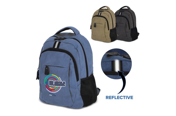 Recycled cotton canvas backpack Harper - Dark Grey