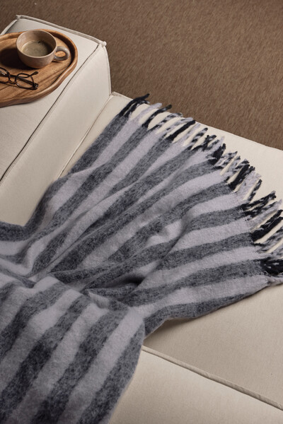 VINGA Lioro GRS wool blend blanket - Grey