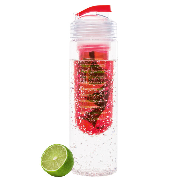 Bouteille avec infuseur à fruits JOLIETTA - rouge