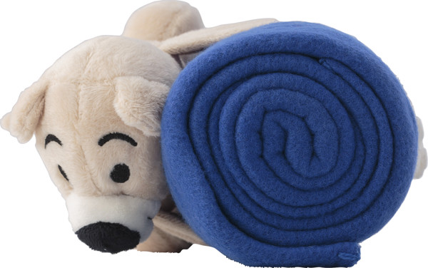 Urso de pelúcia com cobertor de lã Owen - Black