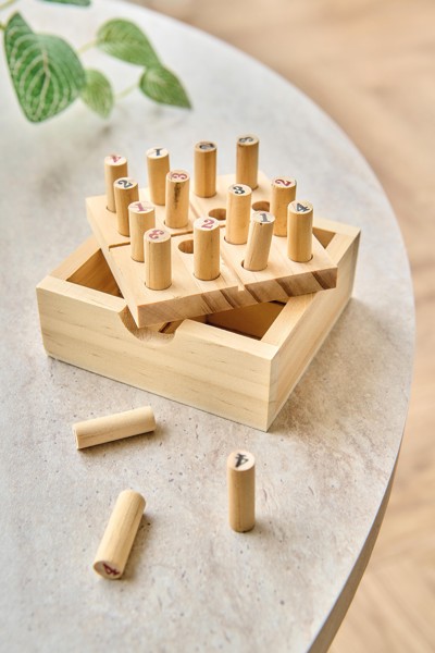 Pine wooden mini Sudoku set Kenza