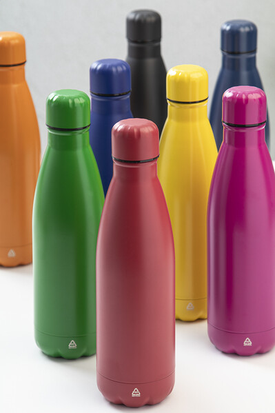 Recyklovaná Fľaša Z Nerez Ocele Refill - Black