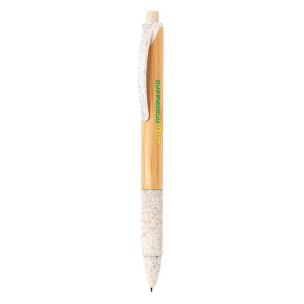 Bolígrafo de bambú & paja de trigo - Blanco