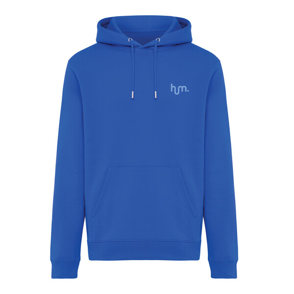 Sweat à capuche en coton recyclé IQONIQ Joshua - Bleu Royal / L