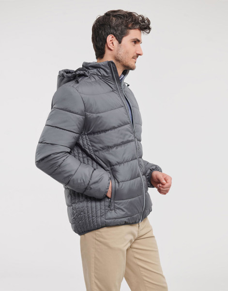 Men's Hooded Nano Jacket - Black / 4XL