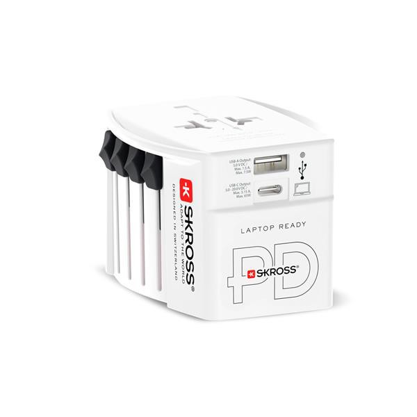Adaptador De Viagem Skross, Muv Usb 65Pd - Branco