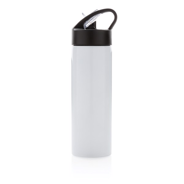 Sport bottle with straw - White