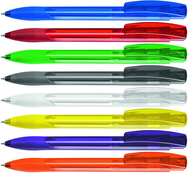 OMEGA grip transparent guľôčkové pero - Žltá