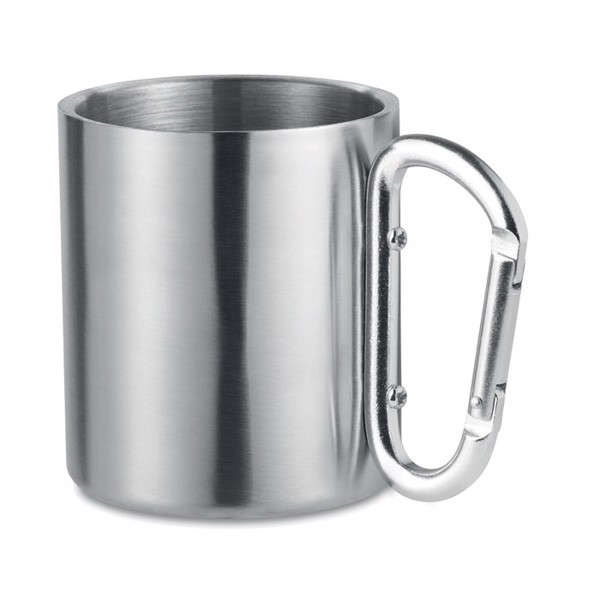 Metal mug &amp; carabiner handle Trumbo - Matt Silver