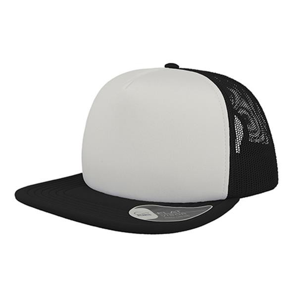 Boné Snap 90S, 100% Poliéster - Branco E Preto