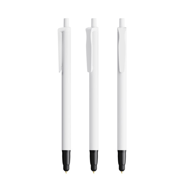 BIC® Clic Stic Stylus Ballpen - White / Blue Ink