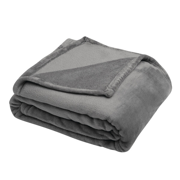 Fleece Throw Blanket Snuggle Dream - Grey