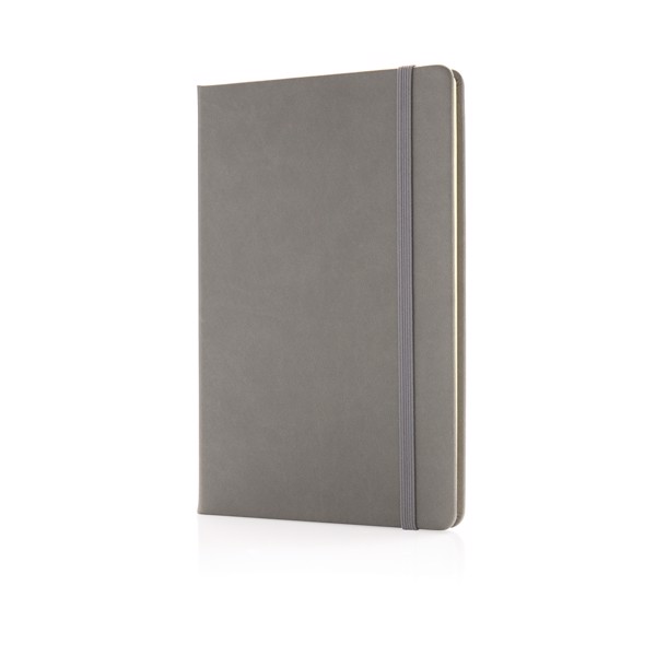 Deluxe hardcover PU A5 notebook - Grey