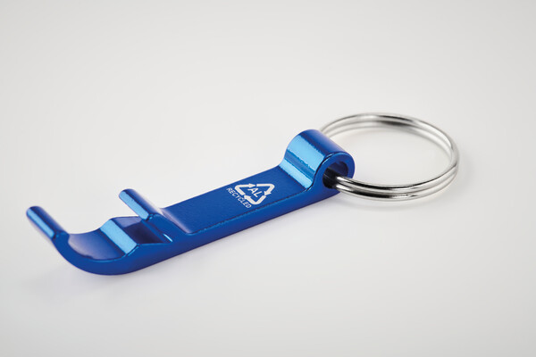 Aluminiowy brelok z recyklingu Ovikey - Niebieski
