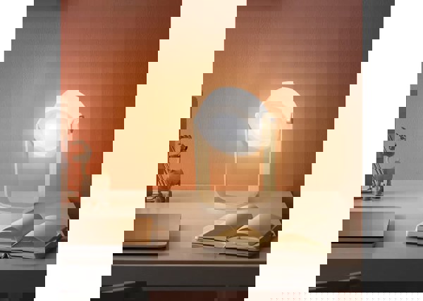 Coollux LED svetilka, USB-C, ročaj iz bambusa