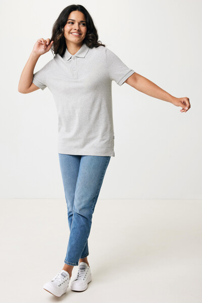 Polo tričko IQONIQ Yosemite z recykl. bavlny - Heather Grey / L