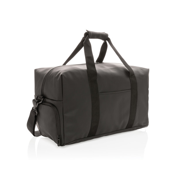 Smooth PU weekend duffle - Black