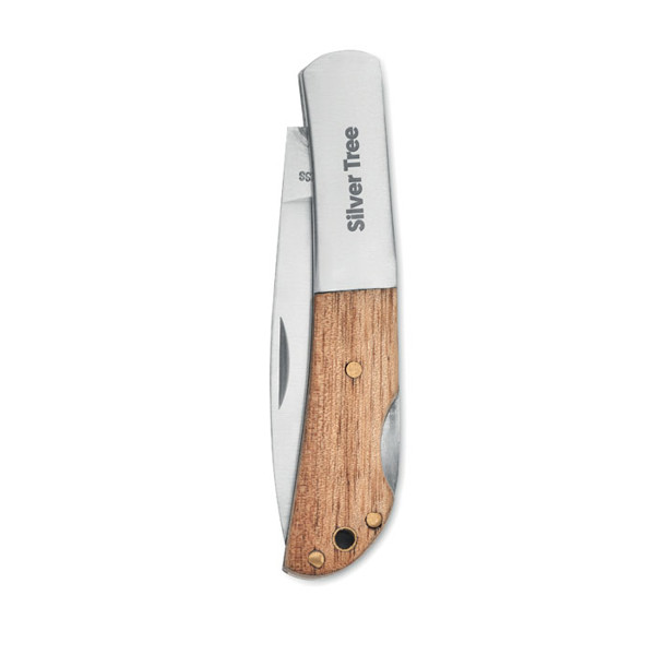 Zložljiv nož Skarp, 6 cm rezilo, akacijev ročaj
