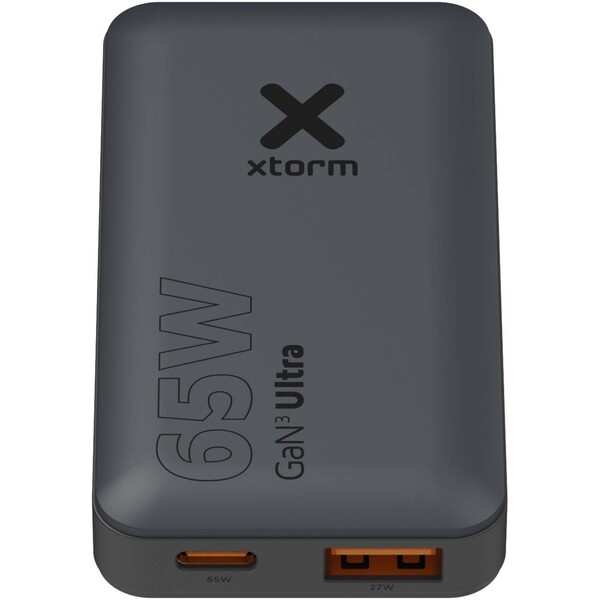Xtorm snellader voor op reis van 65 W met kabel en reisetui