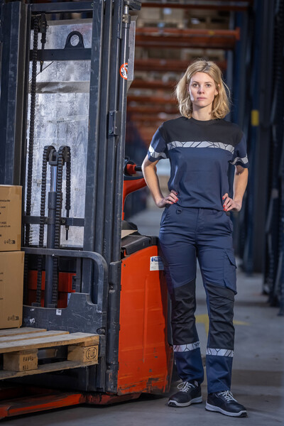 7005 T-SHIRT LADY PGL Grey/Black XS