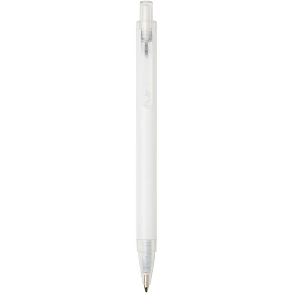 Spectrum recycled aluminium ballpoint pen (blue ink) - White